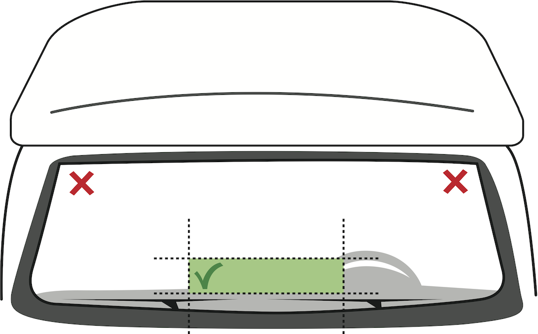 Mautbox Anbringung Windschutzscheibe